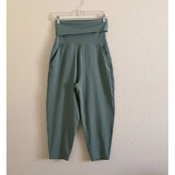 Lululemon Womens Teal Align Ribbed Waist Cropped Jogger Size 4 LW6CDPS Athletic - Picture 3 of 10